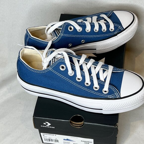 COPY - Converse CTAS LIFT OX, Armor Blue/white/black women's size 6 - Picture 2 of 6